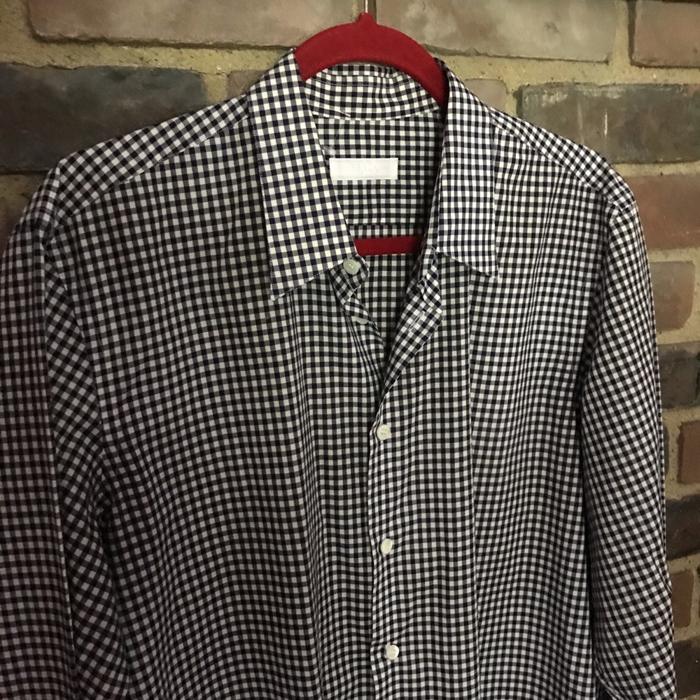 PRADA women’s check gingham button down -46 bust